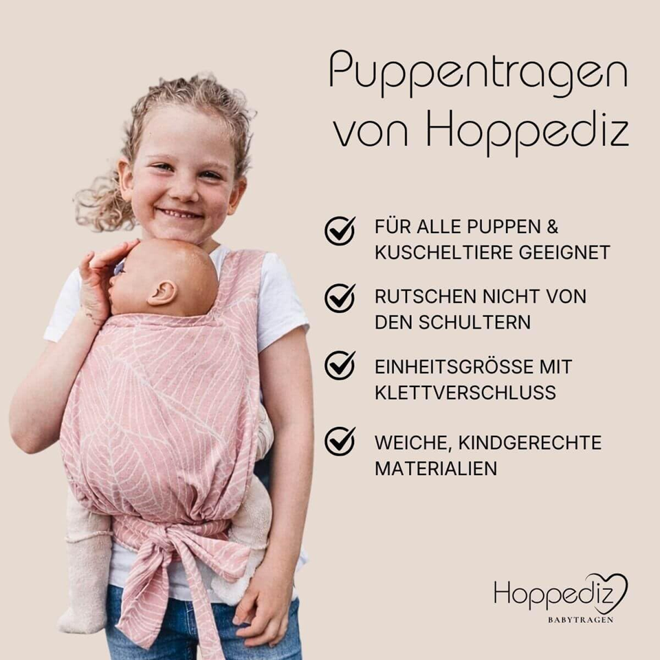 HOPPEDIZ zachte draagzak voor poppen en knuffels