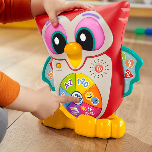 FISHER-PRICE interaktivní SOVA světla 90 melodií vět FRANCOUZŠTINA 18 m+