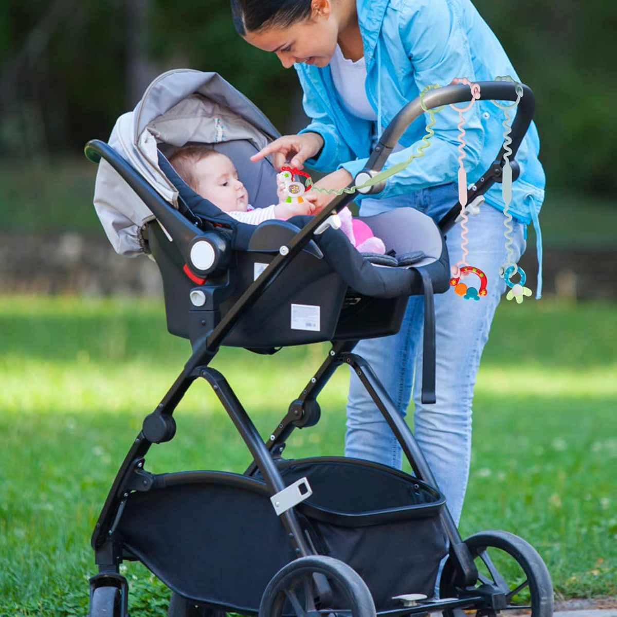 STRAPS FOR BABY siliconen speenkoord voor fopspeen, bijtring en speelgoed 30 cm