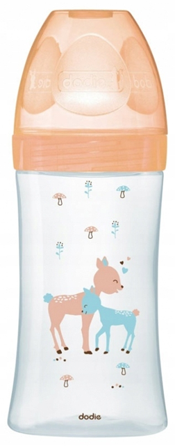 DODIE glazen fles 270 ml 0-6 m speen 2 medium flow