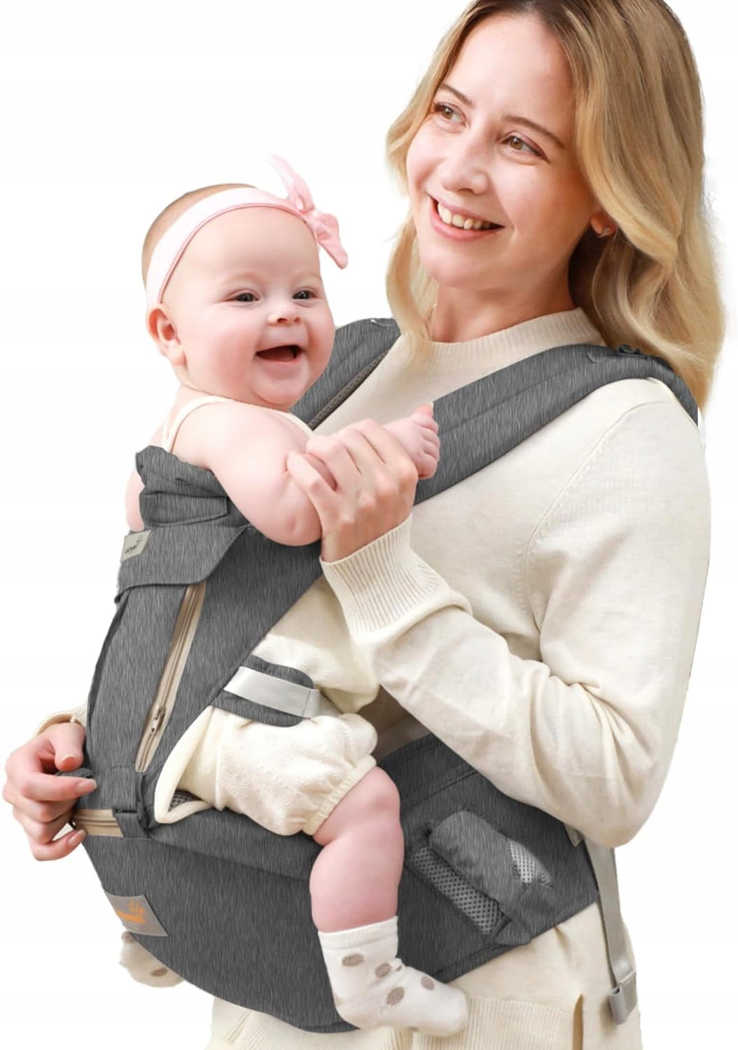 MOMIDEAL porte-bébé ergonomique avec ceinture abdominale 6 en 1