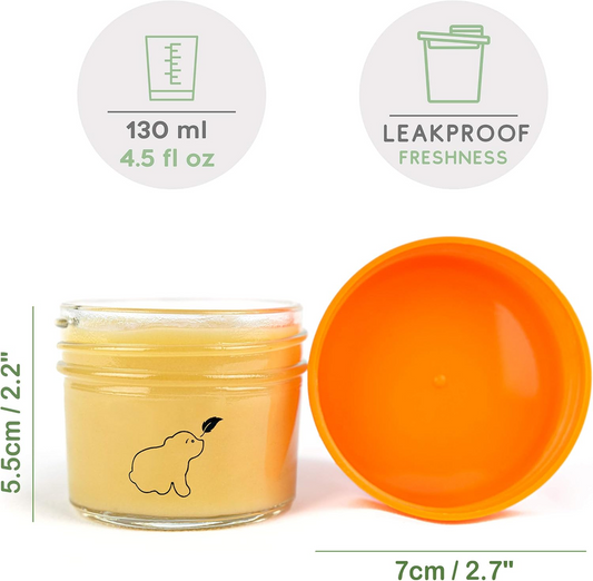 BUDDING BEAR tarros de vidrio 120 ml x 12 unidades