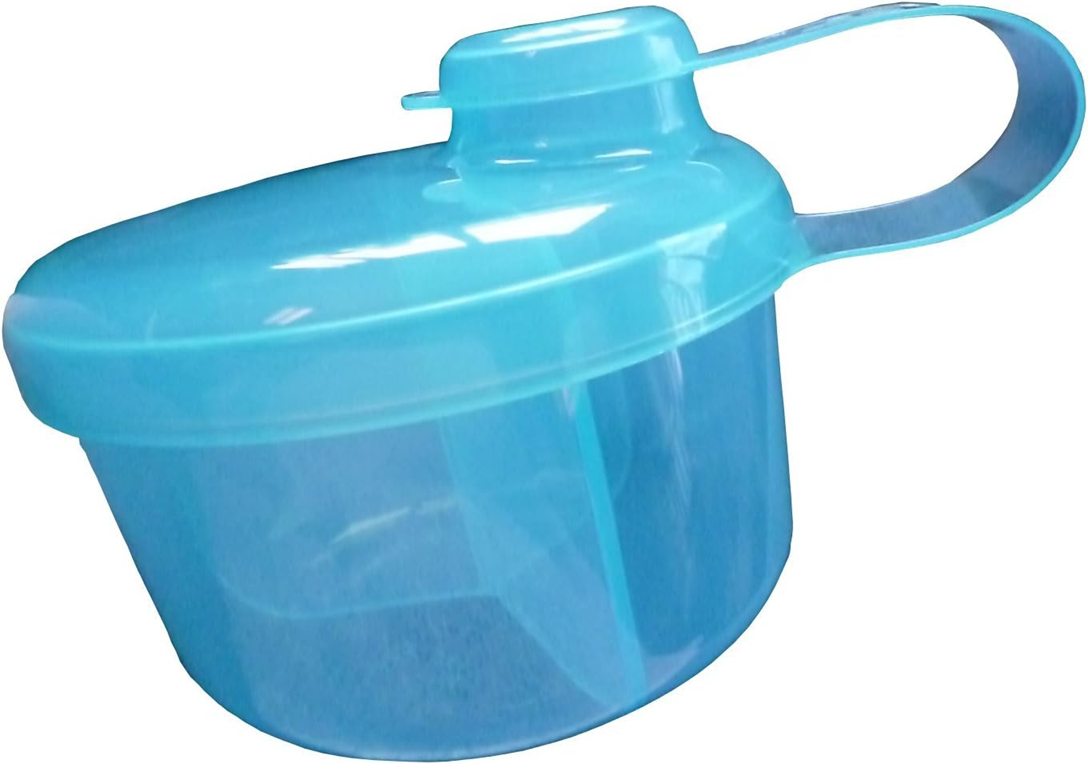 Recipiente dosificador para leche en polvo con 3 compartimentos