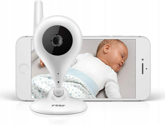 REER IP BabyCam NIANIA ELEKTRONICZNA KAMERA WI-Fi biały monitor dziecka z obrazem na smartfonie