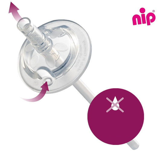 NIP Straw Cup bicchiere antigoccia con cannuccia 330 ml 12 m+ GIRAFFE