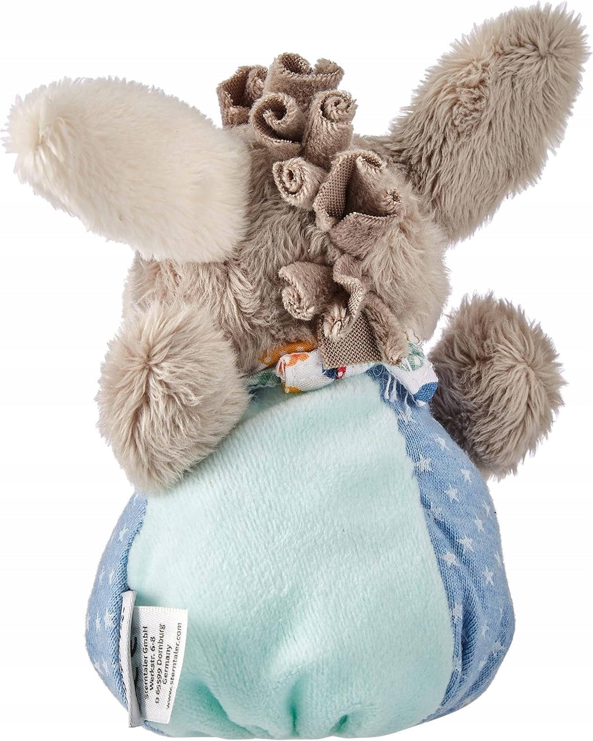 STERNTALER ezeltje Emmi knuffel met rammelaar 13 cm
