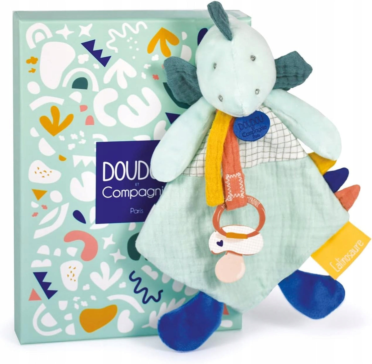 DOUDOU et COMPAGNIE dudlík plenka na mazlení DRŽÁK NA DUDLÍK
