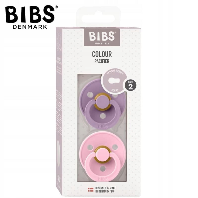 BIBS COLOUR upokojujúce cumlíky 2-pack kaučukové 6 mes.+