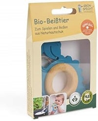GRUNSPECHT rubberen-houten masserende bijtring DINO 9 x 11 cm 3 m+
