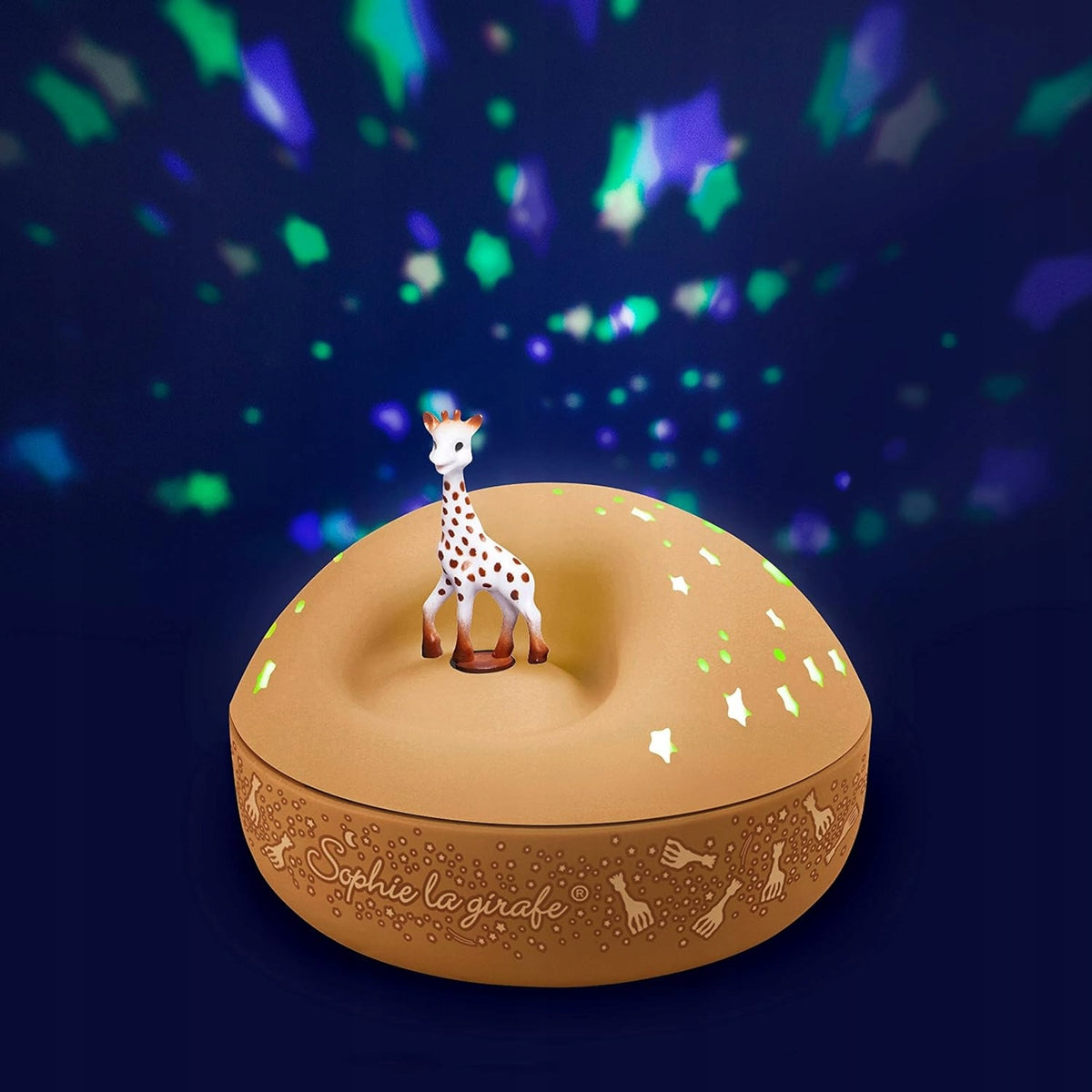 TROUSSELIER veilleuse avec boîte à musique et figurine tournante SOPHIE LA GIRAFE