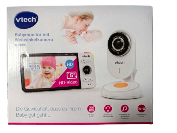 VTECH VM818 HD babyfoon met groothoekcamera en 5" LCD-scherm
