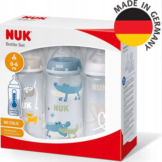 NUK No Colic sada lahví 3x 300 ml 0-6