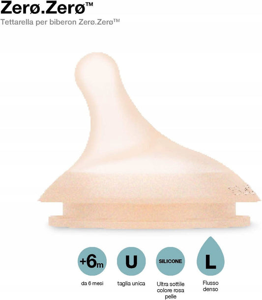 SUAVINEX Zero Zero tetina para biberón x2 6m+