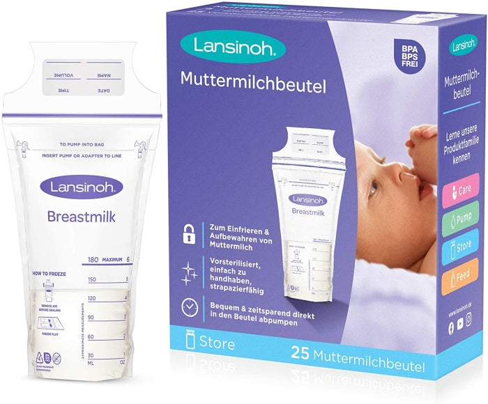 LANSINOH Anyatejtároló Tasakok 25db