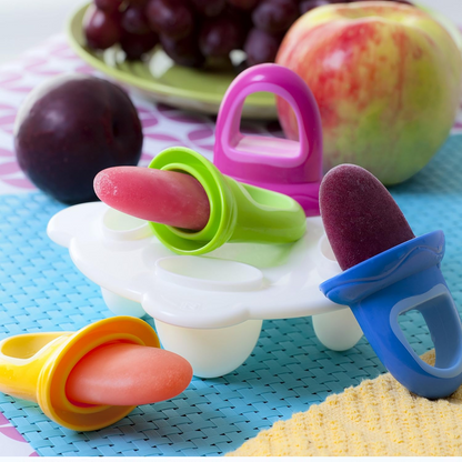 NUBY ijsvorm in de vorm van een fopspeen 4 stuks + vriestray