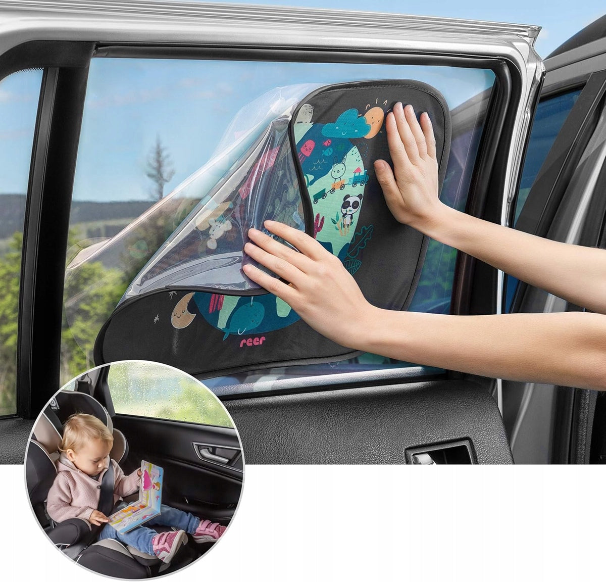REER TravelKid zonnescherm voor autoruit UV 50+ 2 stuks