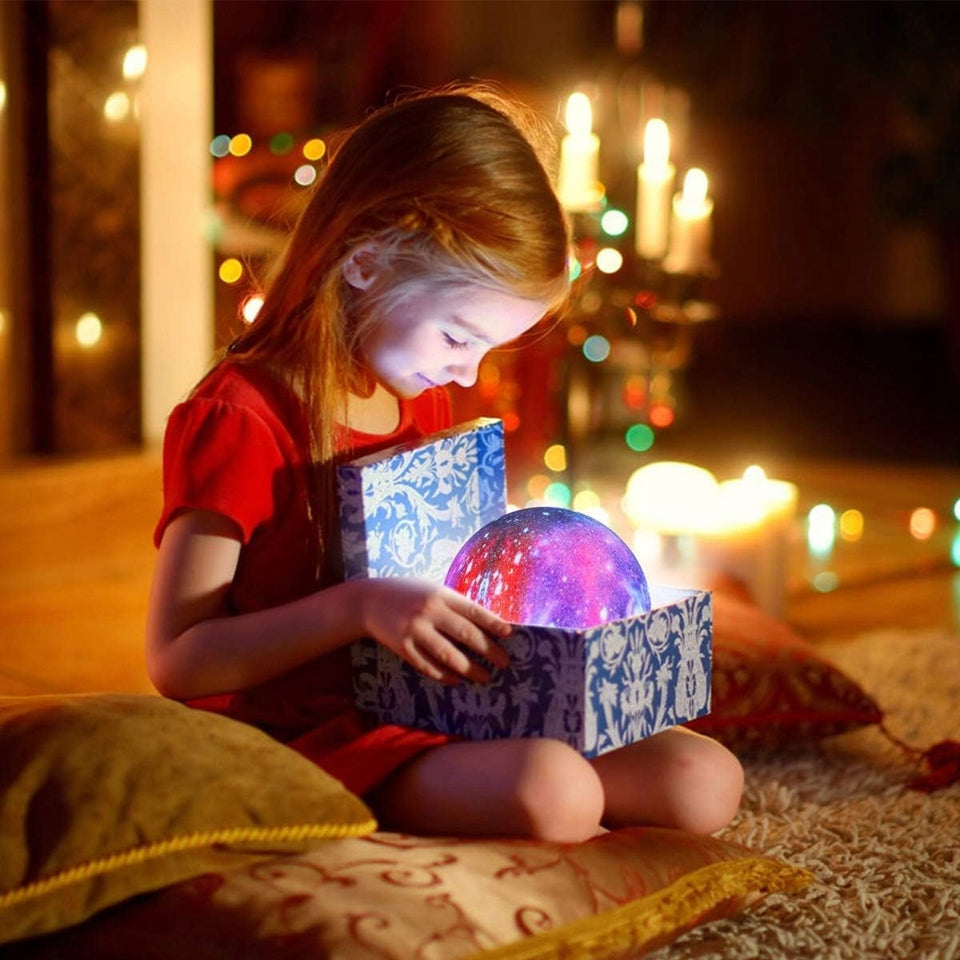 BAKTH Galaxy veilleuse lune 16 couleurs + télécommande et support LUNE