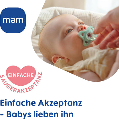 MAM Comfort silikonové dudlíky 0–3 měs. růžové, 2 ks