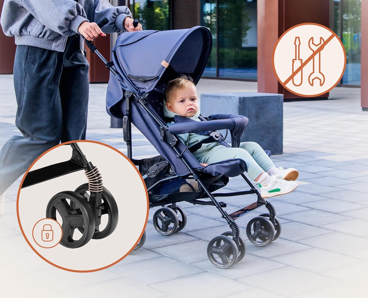 LIONELO Elia stroller with reclining function
