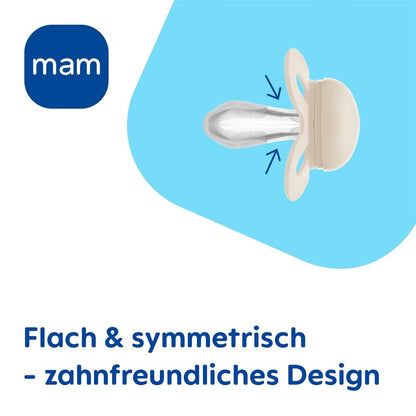 MAM Original Start smoczki uspokajające Day&Night 0-2m x4 ŚWIECĄCE, płaski symetryczny smoczek