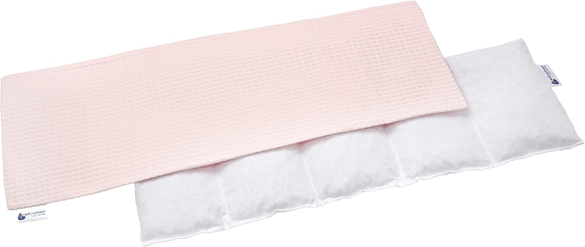 MEDI PARTNERS katoenen warmtekussen met kersenpitten 20x60 cm warm en koud