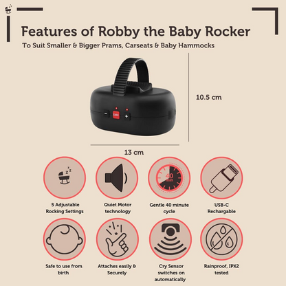 ZAZU Baby Rocker schommelstoel voor kinderwagens wiegelied Cry Sensor