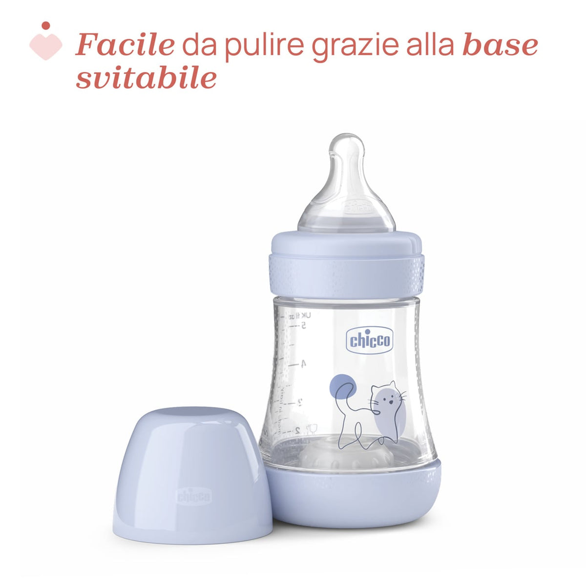 Chicco Perfect5 Bottle, 150 ml, Slow Flow, Blue, 0m