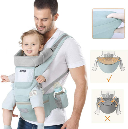 PORTE-BÉBÉ ergonomique avec ceinture de hanche 11 en 1