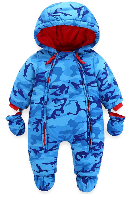 VINE winteroverall met capuchon 9-12 maanden + wanten en schoentjes