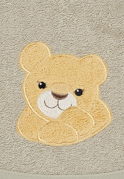 Sterntaler Leo cotton bib with snap closure