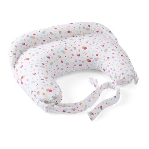 Boppy Deluxe poduszka do karmienia z pokrowcem 0m+ – miękka poduszka ciążowa i do karmienia z kolorowym wzorem