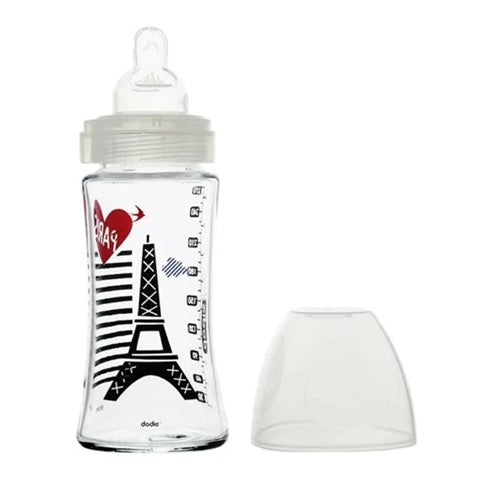 DODIE Sensation+ PARIJS glazen fles 270 ml 0-6 m speen 2 medium flow