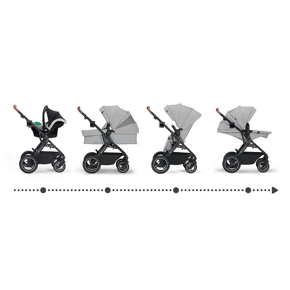 KINDERKRAFT B-TOUR 3-in-1 multifunctionele kinderwagen tot 22kg + autostoeltje MINK PRO