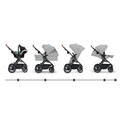 KINDERKRAFT B-TOUR 3-in-1 multifunctionele kinderwagen tot 22kg + autostoeltje MINK PRO