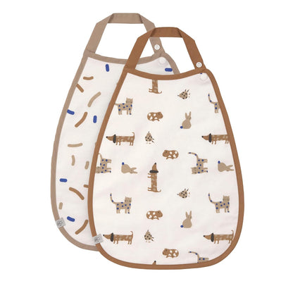 LASSIG cotton bib with Velcro fastening