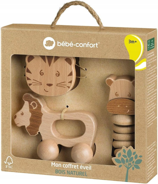 BEBE CONFORT houten speelgoedset met rammelaars 3 m+
