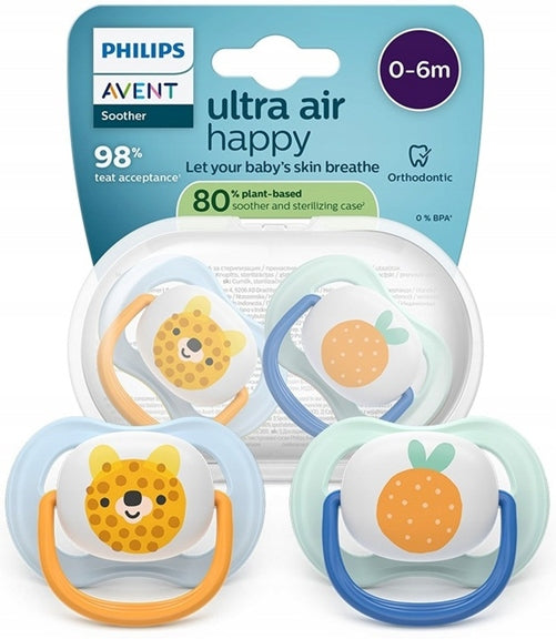 PHILIPS AVENT Ultra Air Happy πιπίλες 2 τεμ. 0–6 μηνών