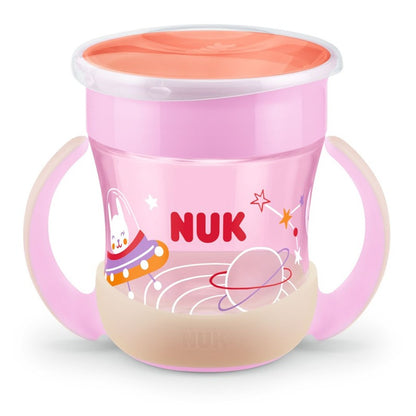 NUK Mini Magic Cup, gobelet 360° anti-fuite de 160 ml, dès 6 mois, phosphorescent