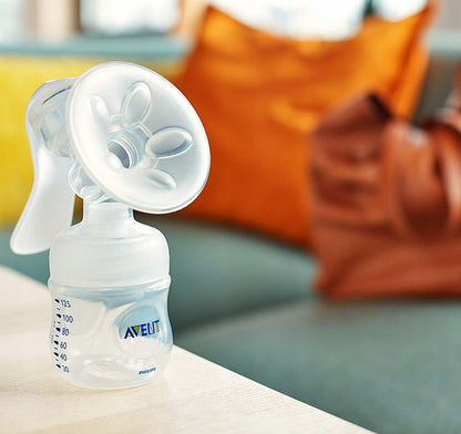 PHILIPS AVENT Natural SCF330/20 laktator ręczny z butelką Natural 125 ml, biały, bez BPA