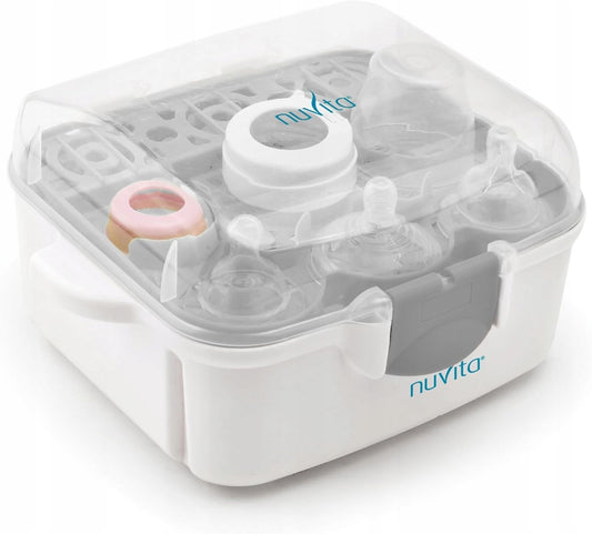 NUVITA 1085 stérilisateur micro-ondes pour 3 biberons et accessoires