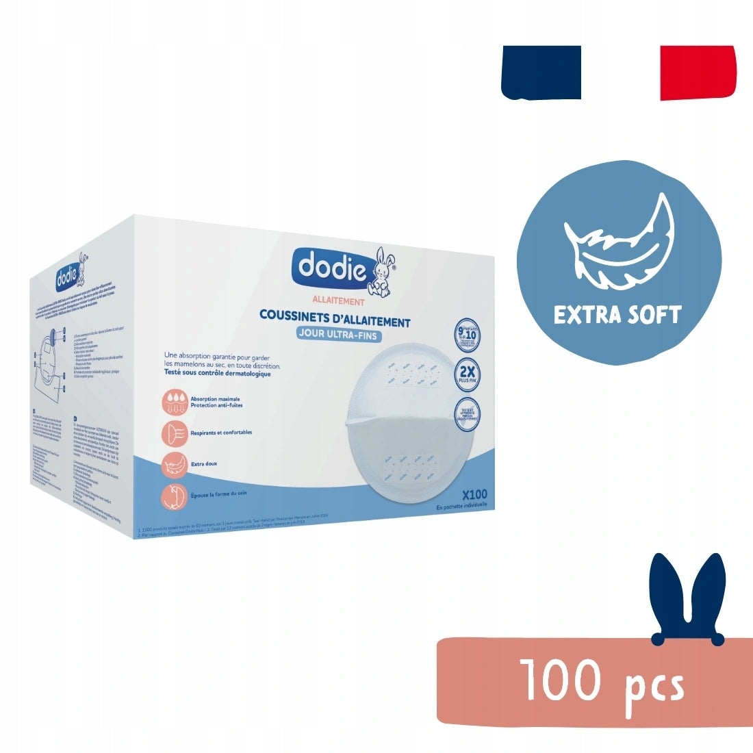 DODIE borstvoedingsinlegkruisjes 100 stuks