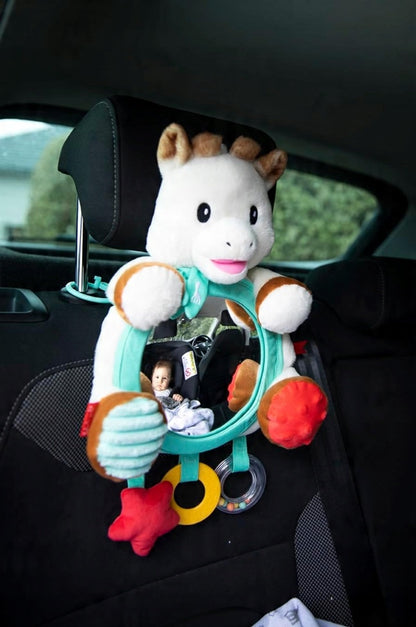 VULLI multifunctionele spiegel voor ledikant, kinderwagen, autostoeltje GIRAFFE SOPHIE