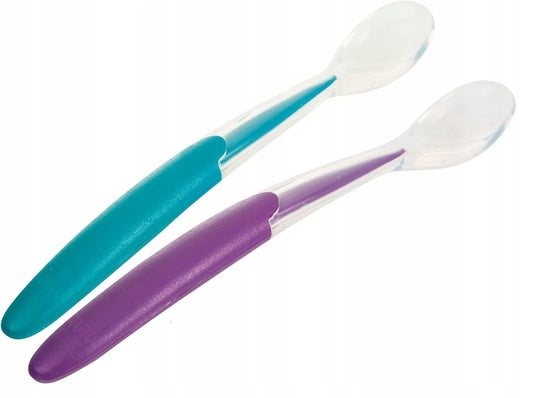 NUK lot de 2 cuillères en silicone 4 mois+
