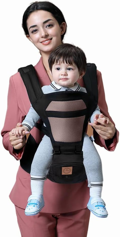 KRONEWERK ergonomic baby carrier with hip belt 6-in-1
