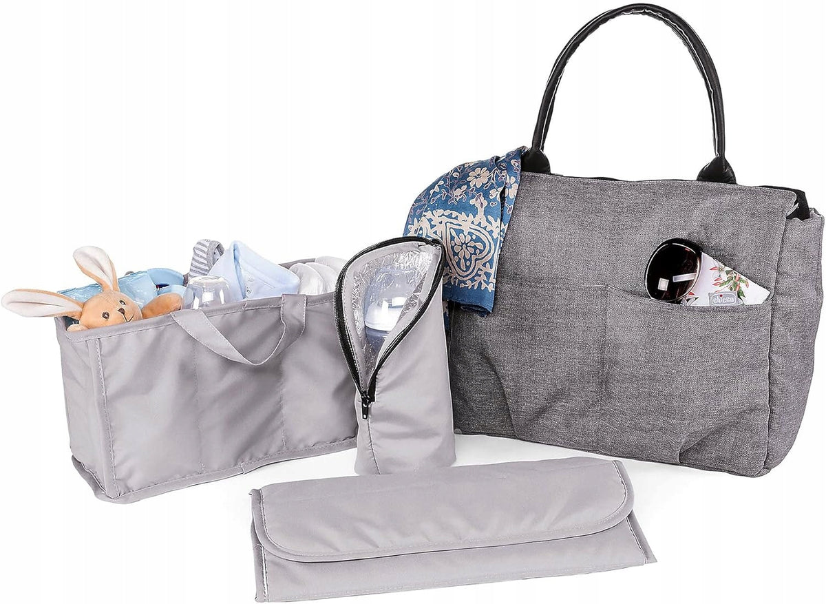 CHICCO geantă multifuncțională pentru accesorii + organizator cu salteluță de înfășat