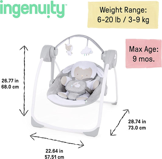 INGENUITY Comfort2GO ligstoel GELUIDEN TRILLINGEN Knuffel Lammetje