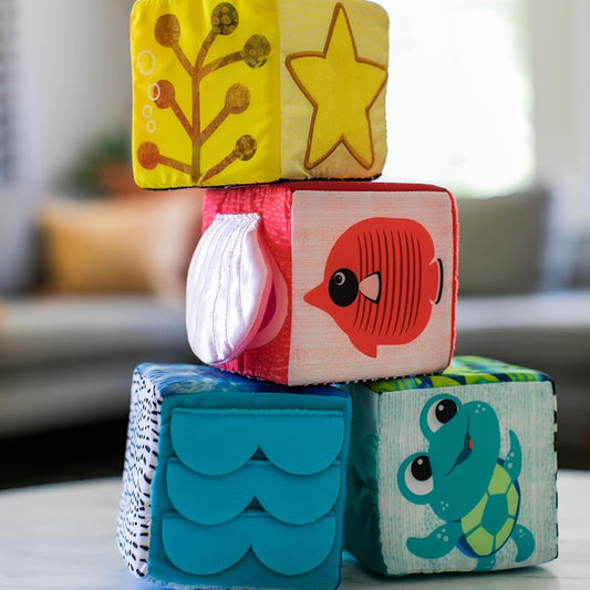 BABY EINSTEIN Explore & Discover Blocks set of soft sensory blocks