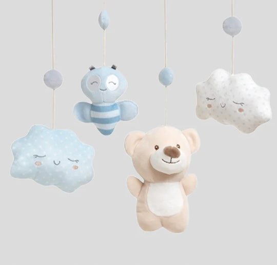 INTERBABY mobile musical pour lit bébé OURS et NUAGES