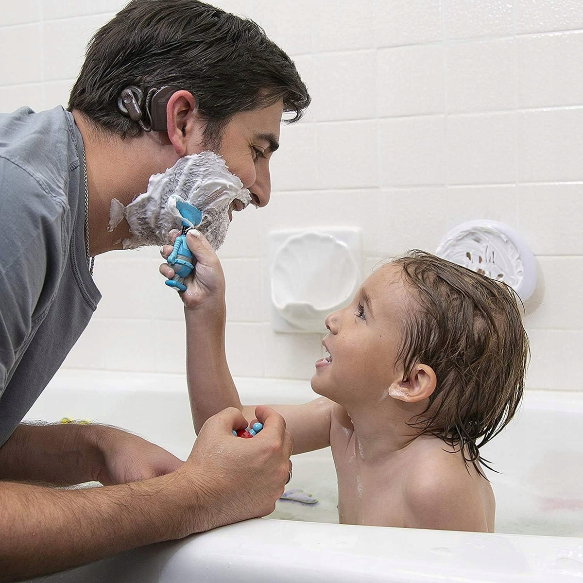 NUBY espejo con ventosa + 2 juguetes para el baño