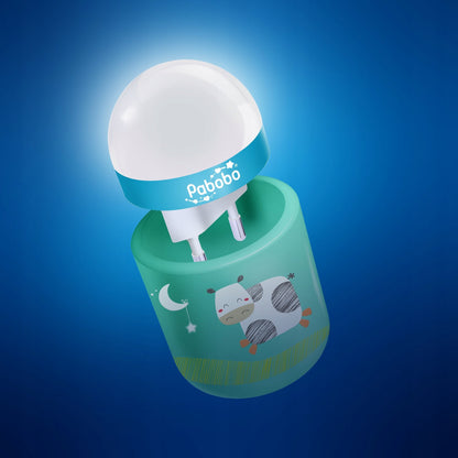 PABOBO Nomade bezprzewodowa lampka nocna 8x5 cm, zielona LED do spokojnego snu dziecka